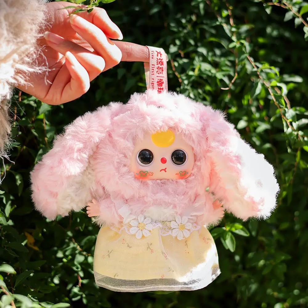 Baby Three Little Cute Series Keychain Blind Box 1Pcs (1 of 13 Possible Styles) Baby Three De-lovely Series Cute Lucky Bag Collectible Key Ring Birthday Gifts