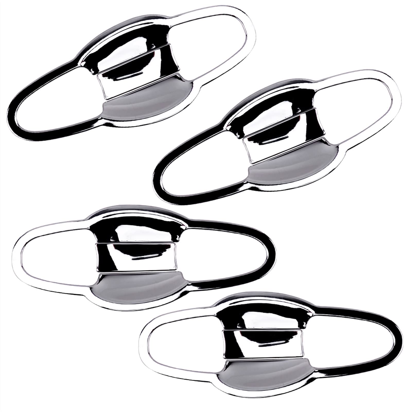 Rinkteea One Color Exterior Car Door Handle For Rav4 2013-2018 8Pcs/Set Car Door Handle Bowl Insert Cup Cover Trim Molding Decor Chrome Abs Fit