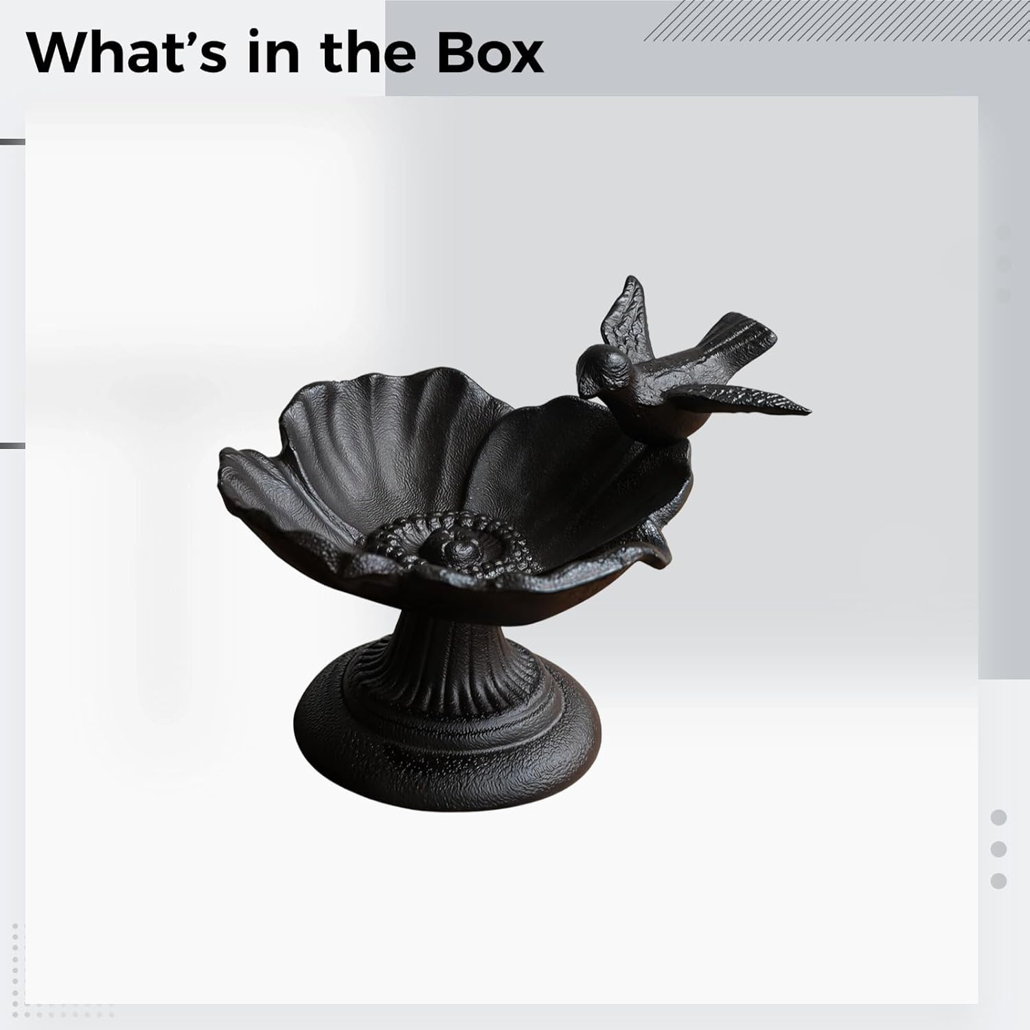 Vintage Sunflower Cast Iron Bird Feeder, Petal Shaped Basin Outdoor Bird Bath, for Balconies Gardens Patios, Attracting Birds Perfect, for Great