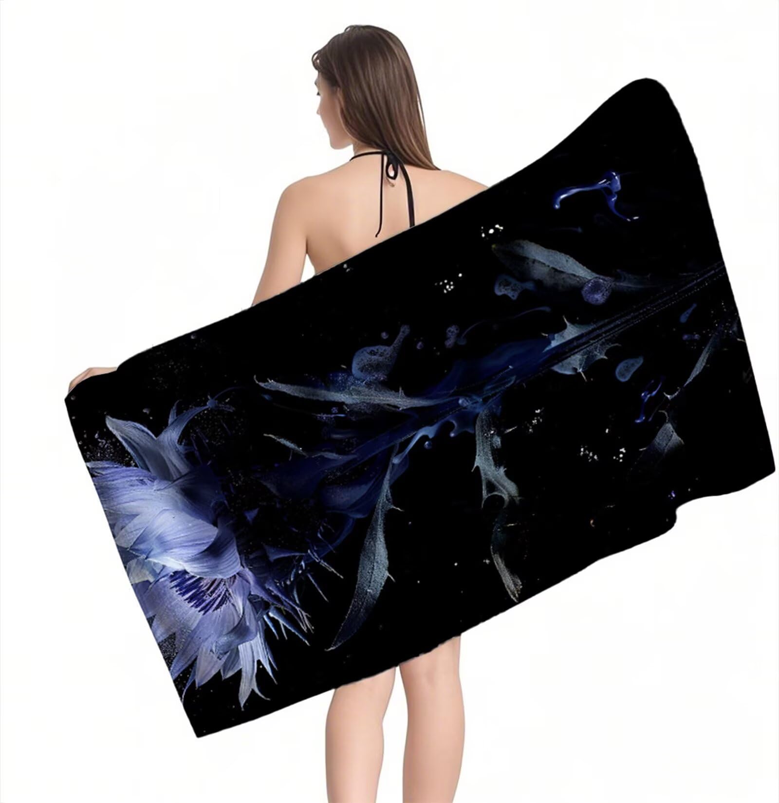 Strandtuch Narzissen Mikrofaser Handtuch Groß 220 x 100 cm, Saunahandtuch Schnell Trocknendes, Sandfreie Stranddecke, Saugfähiges Badetuch, Platzsparende Reisehandtuch, Strandurlaub Must Haves Y1-241