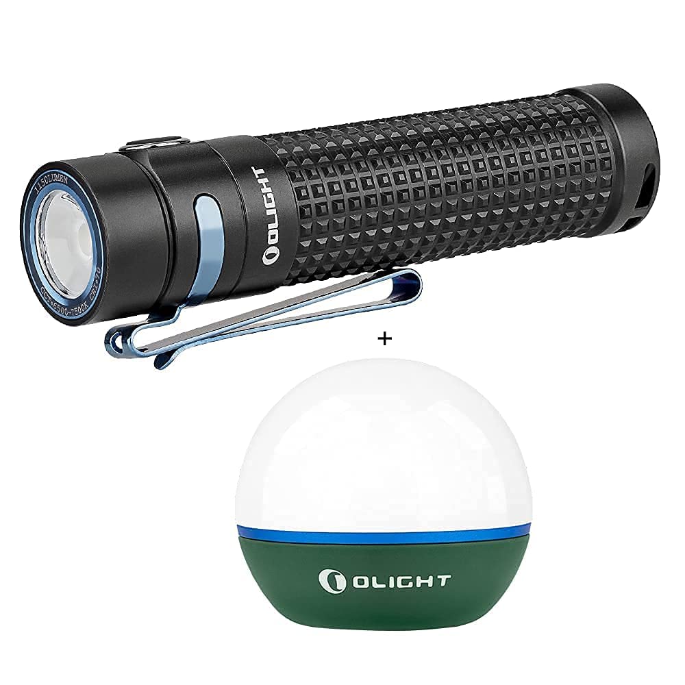 OLIGHT S2R II 1150 Lumens EDC Flashlight USB Magnetic Rechargeable Torch Light, Bundled with Obulb 55 Lumens 4-Mode Orb Light Night Lights
