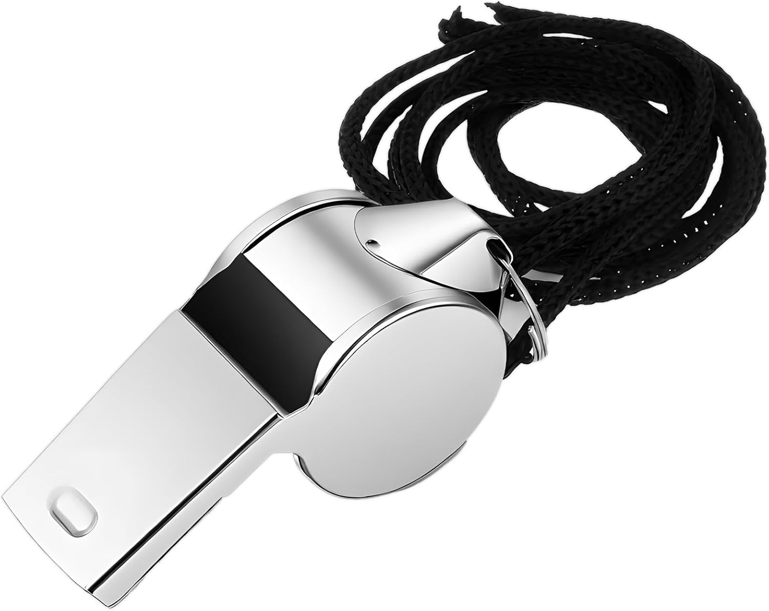 Thinp Sports Whistles, Coaches Whistle with Lanyard Stainless Steel Whistle Loud Crisp Sound Whistles for Coach Teachers Referee Officials and Emergency