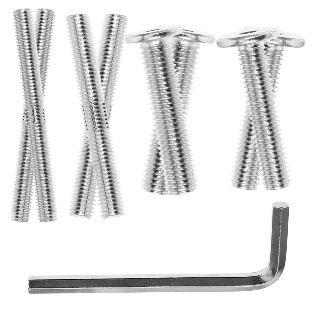 BESPORTBLE Double Ended Threaded Bolts Cat Tree Replacement Screws Stainless Steel with Wrench for Scratching Post Assembly and Furniture Fixing