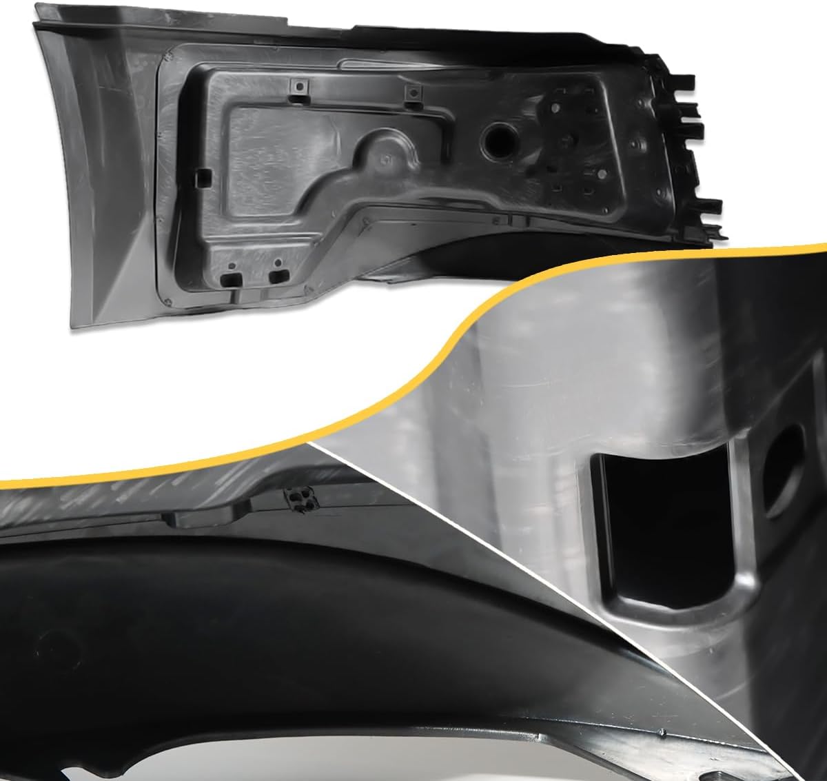 Corner Bumpers Fit For 2015-2017 Volvo VNL Semi Trucks (W/Fog Light Hole, Pair)
