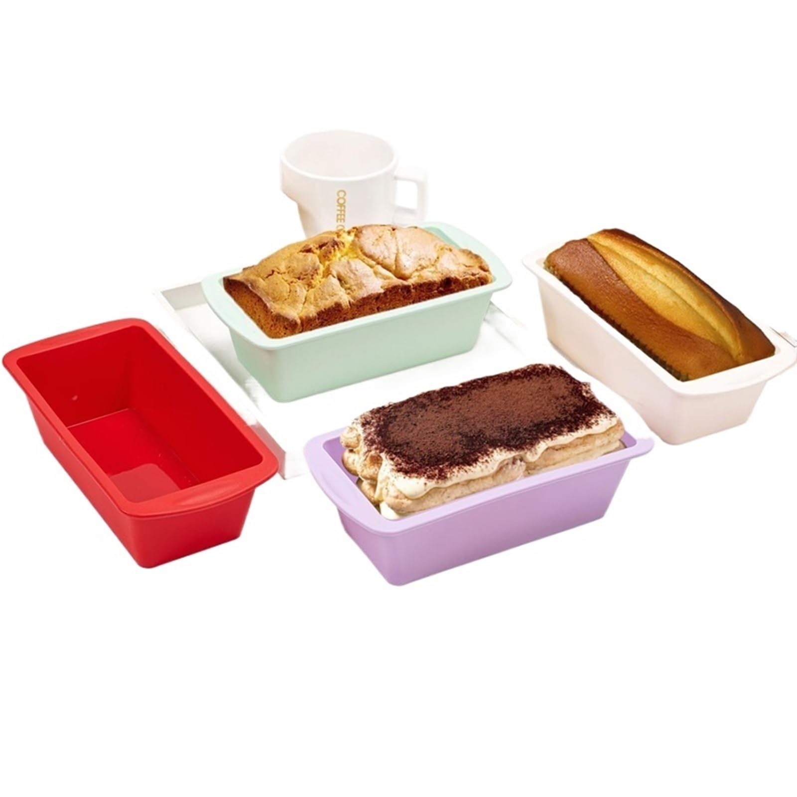 Juego de 8 moldes antiadherentes for hornear pan, pasteles, repostería, bandeja for, herramienta for Para Cocina