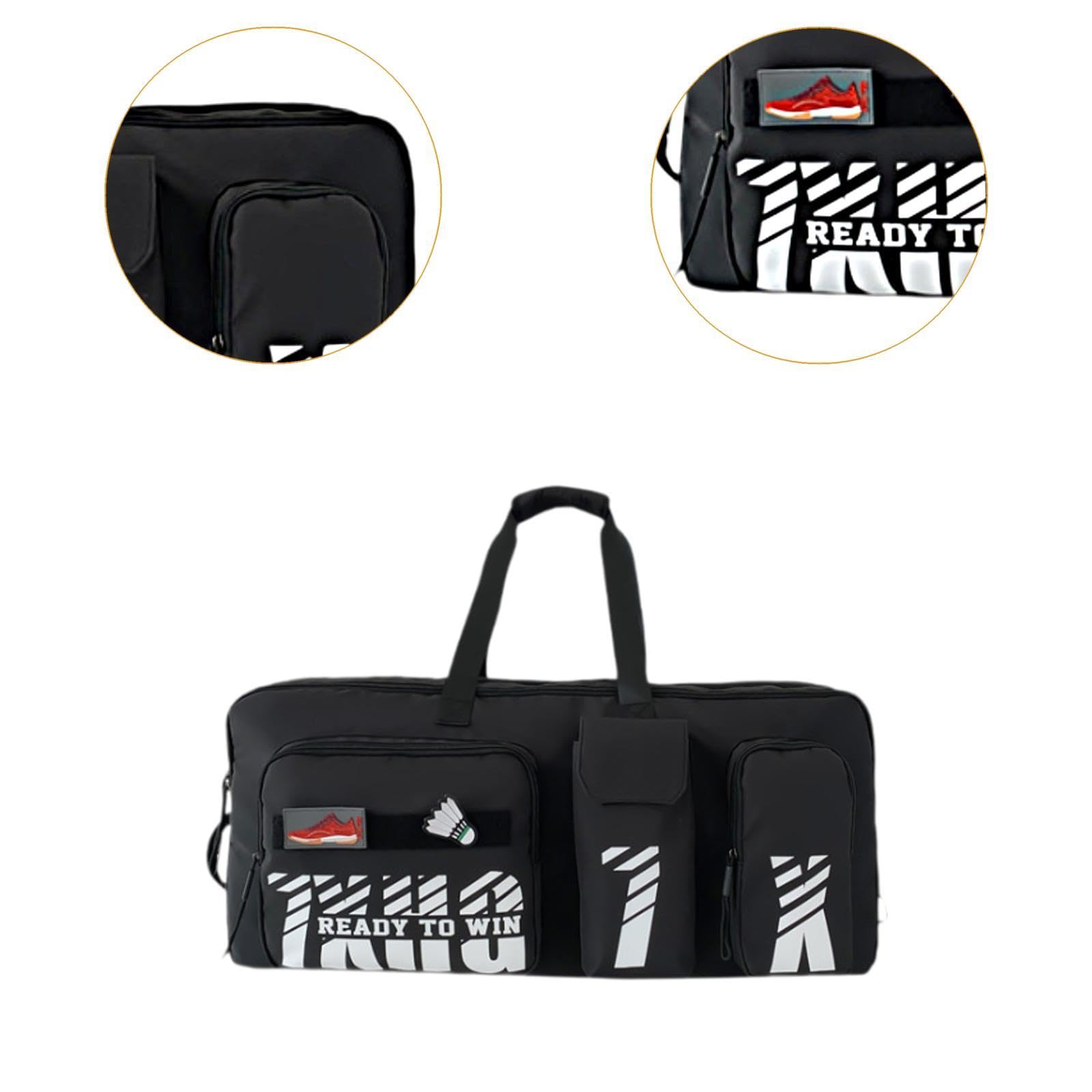 Badminton Racket Handtasche Sporttasche Tennistasche Schlägertasche mit Großem Hauptfach Und Separatem Schuhfach Aus Robustem Nylon Polyester für