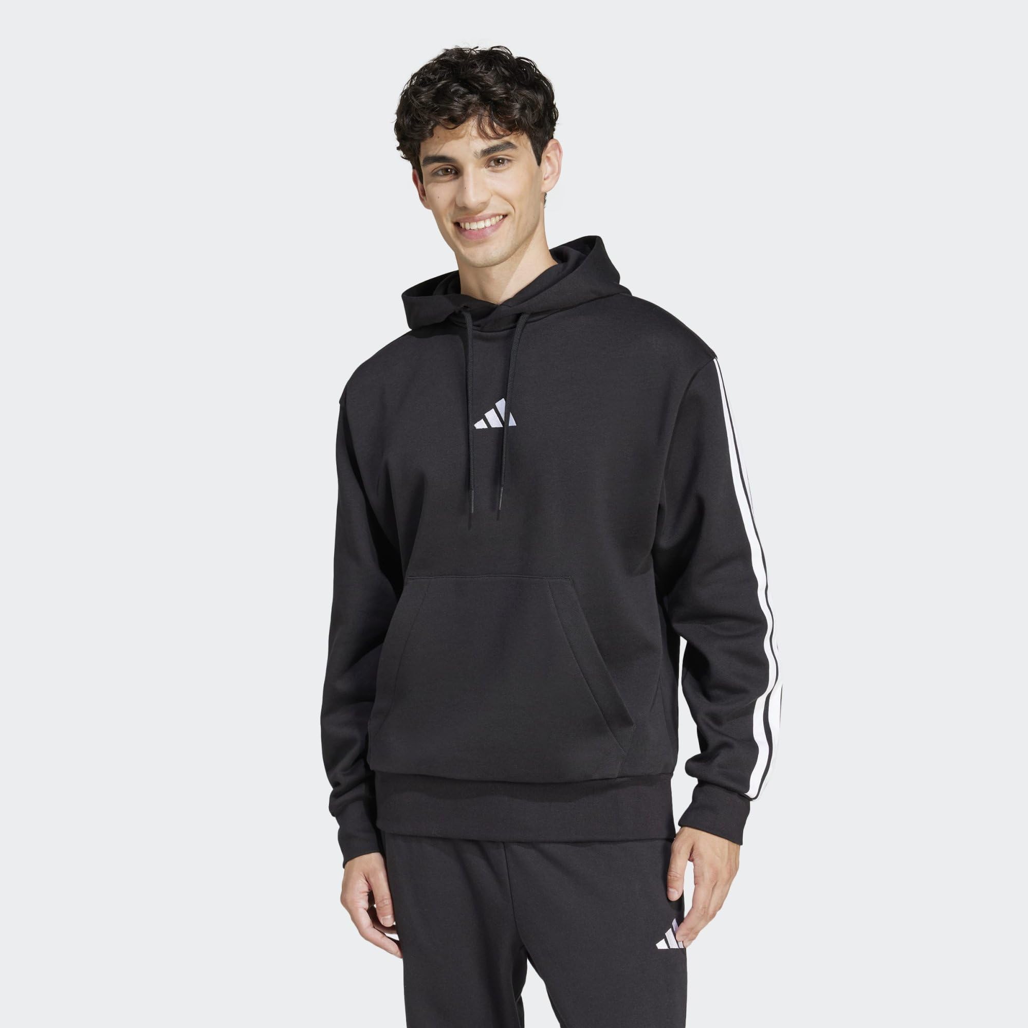 adidas Bluza z kapturem Mężczyźni Essential Three Stripes Fleece Hoodie