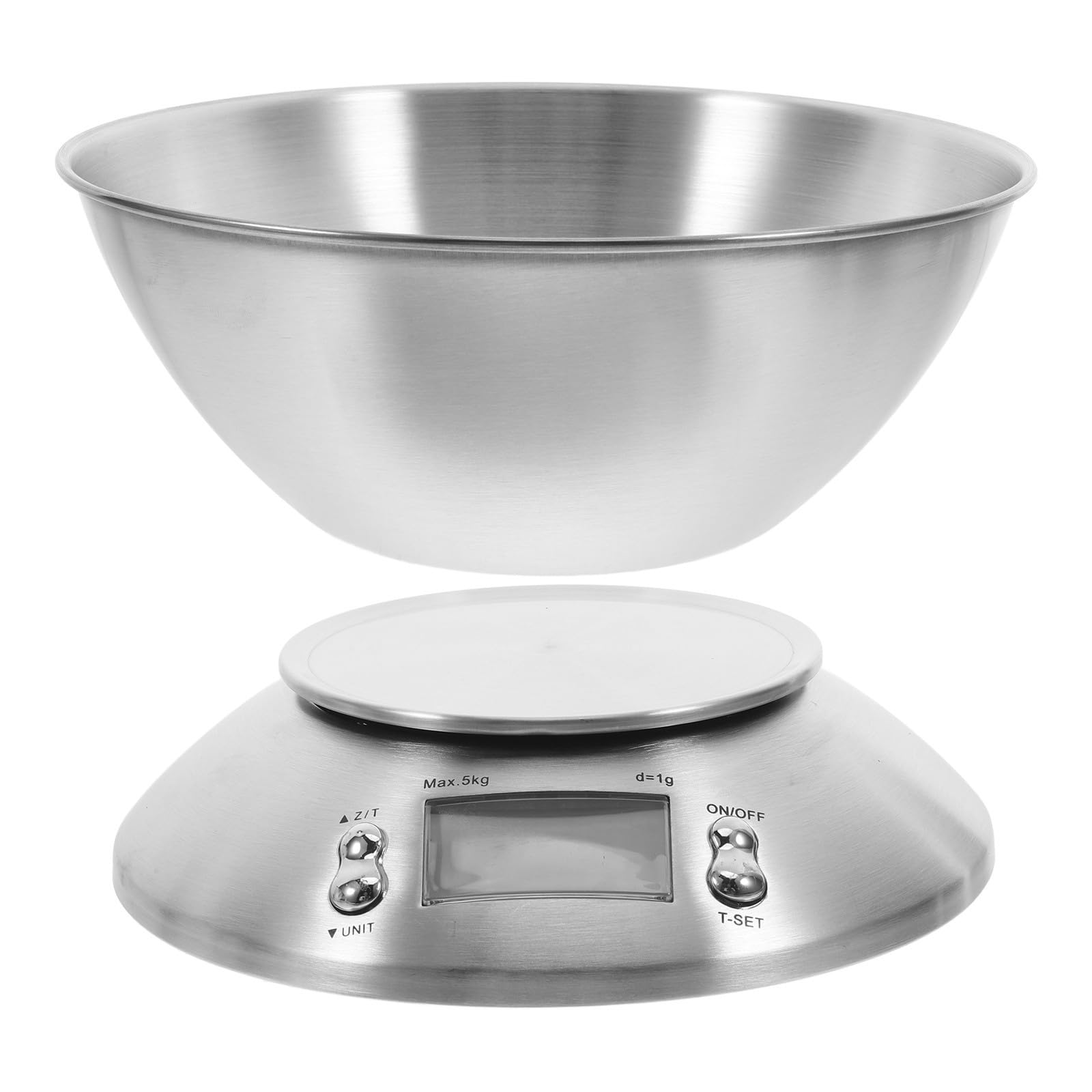 YARNOW Bilancia Digitale da Cucina Facile da Pulire in Acciaio Inossidabile Alta Precisione 5000g per Preparazione Pasti e Cottura