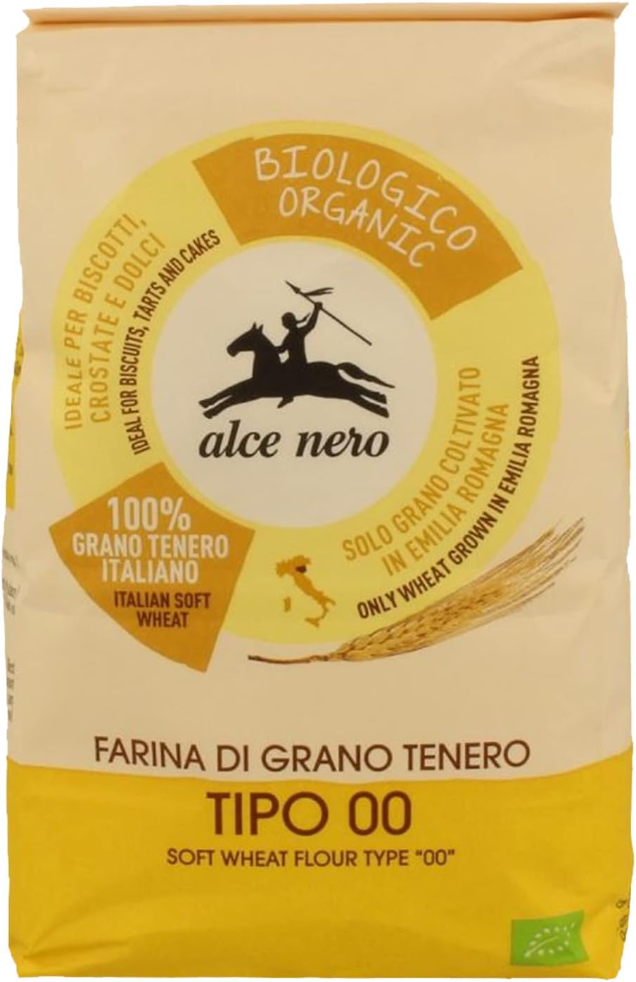 FARINA GRANO TENERO TIPO 00 BIO ALCE NERO 1000G (0