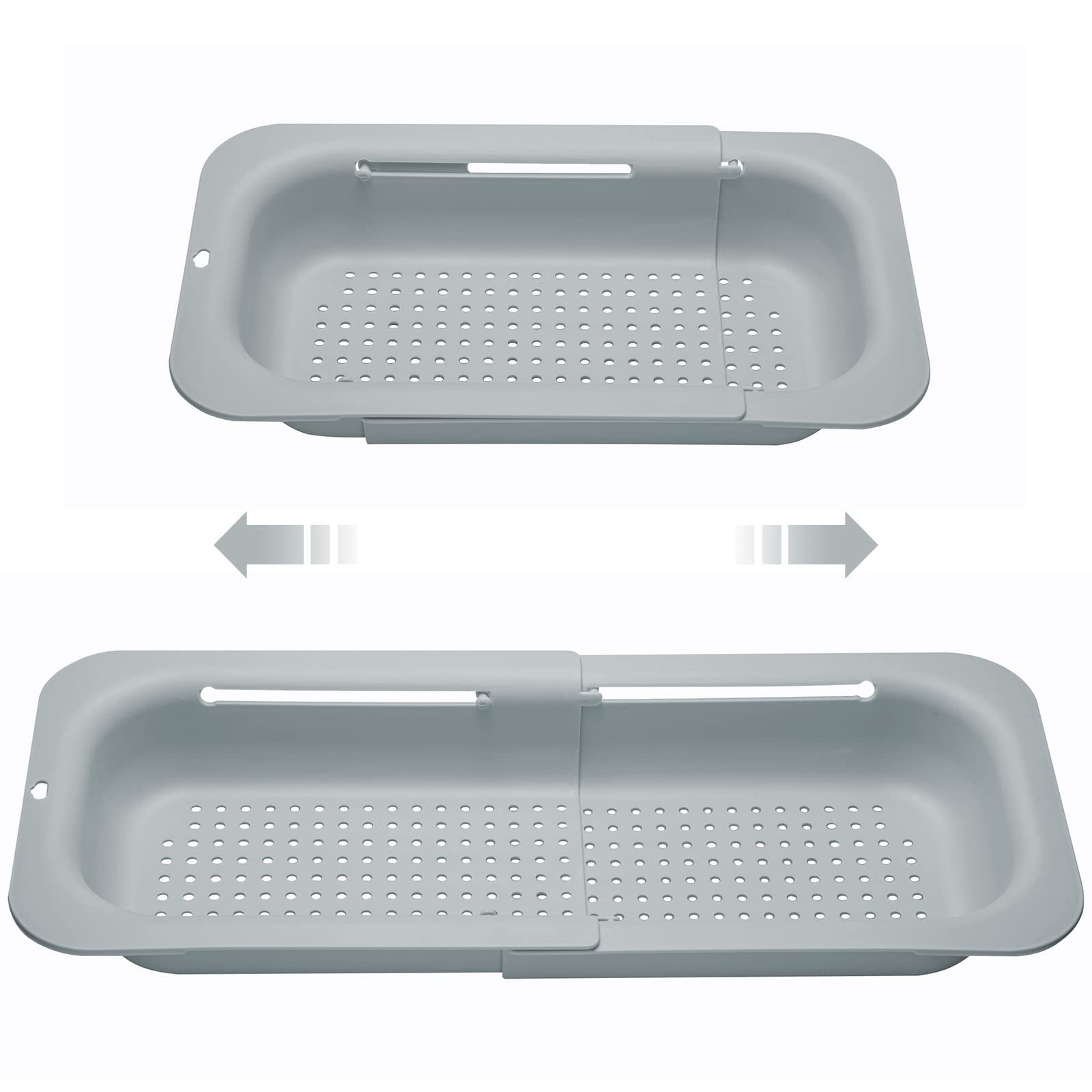 iNeibo Sink Colander Strainer Basket, Sink Filter Tray, Kitchen Colander Sink Basket - Wash Vegetables and Fruits, Drain Cooked Pasta - Extendable - Kitchen Essentials