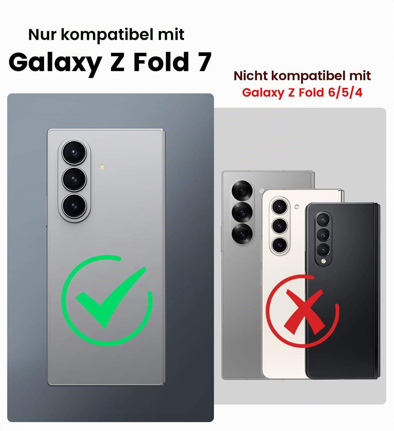 Vihibii für Samsung Z Fold 7 Hülle mit Kartenfach, Lila