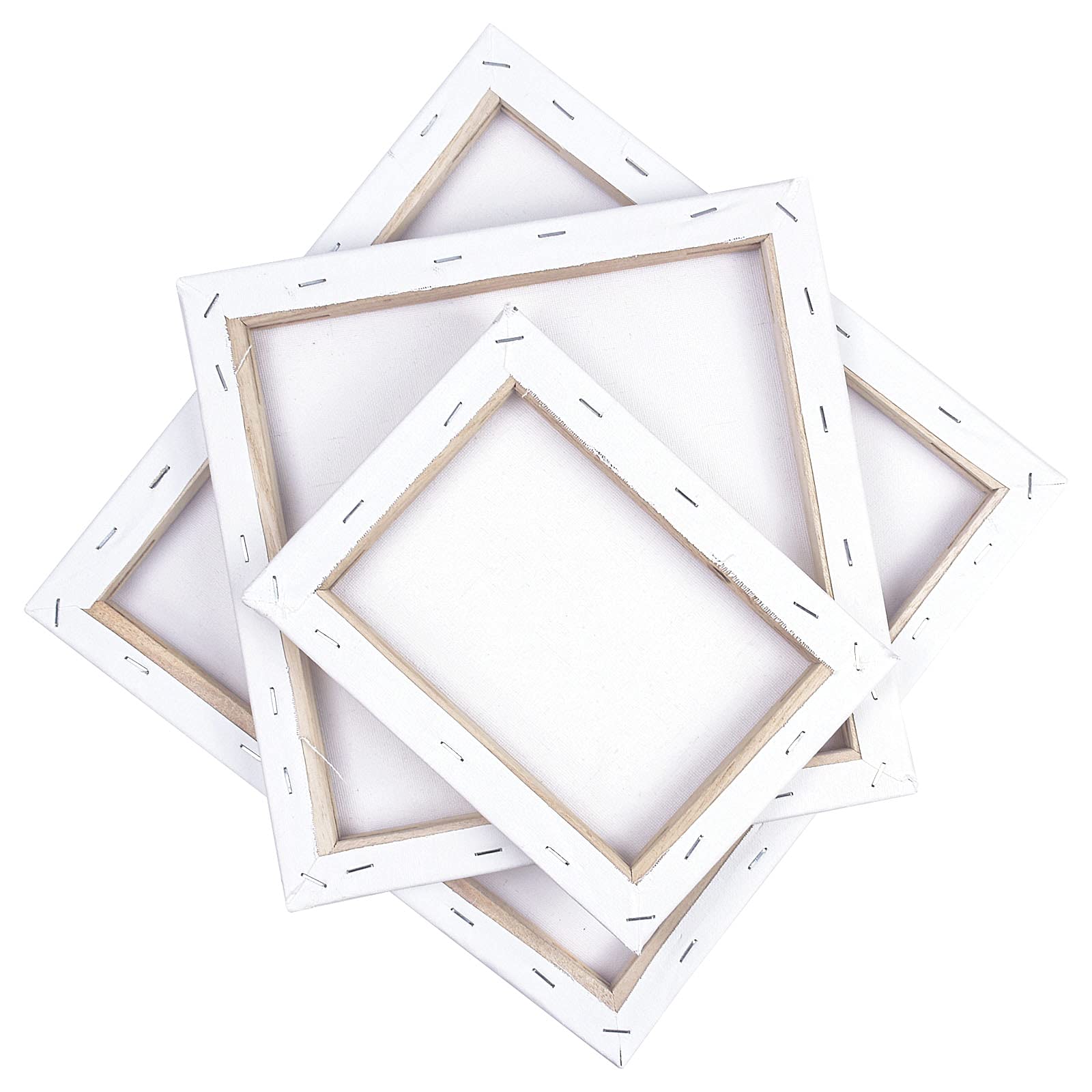 KLYNGTSK 6 PCS Toile à Peindre Vierge Cadre Toile Peinture 6 Tailles Panneau De Toile