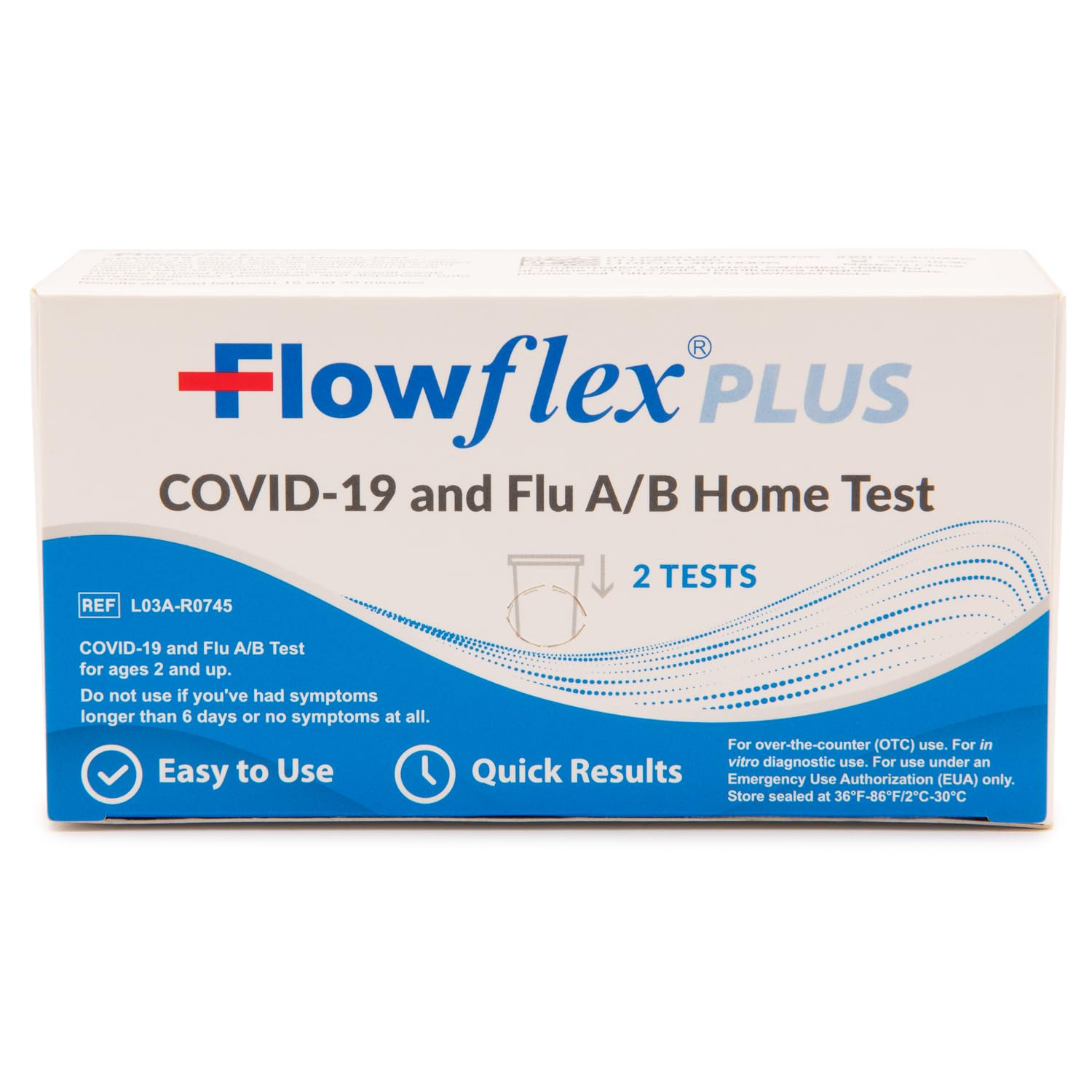 Product image of COVID & Flu Home Test by Flowflex Plus, Rapid Results in 15 Minutes, Trusted OTC COVID-19 & Flu A/B Testing Kit, FSA and HSA Eligible, Easy to Use & No Discomfort, 1 Pack 2 Tests