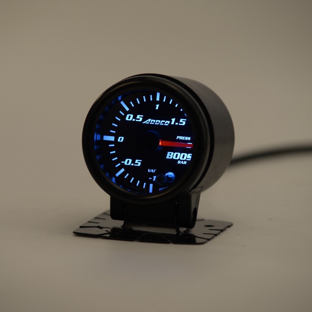 EPMAN 2" 52mm elektrisches Auto-Ladedruckmessgerät, 7 Farben LED-Turbo-Messgerät mit Sensor und Halterung, universelle Passform, Renn-Look
