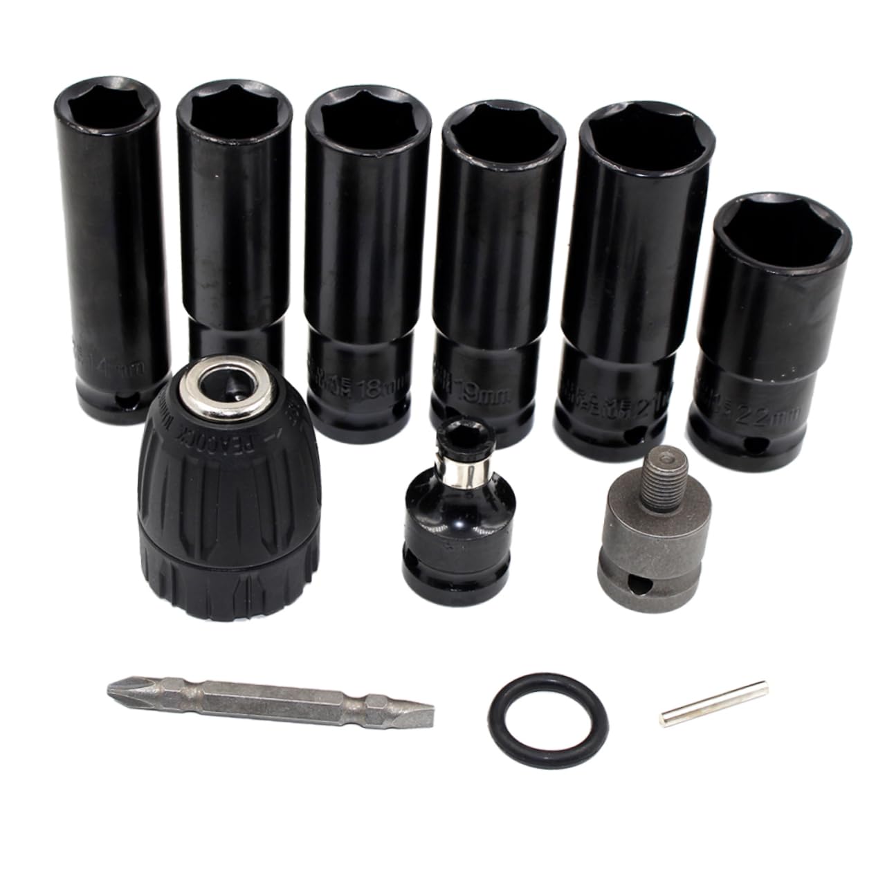 Artibetter Juego de Vasos de Impacto Eléctricos 12 Piezas 14-22 Mm