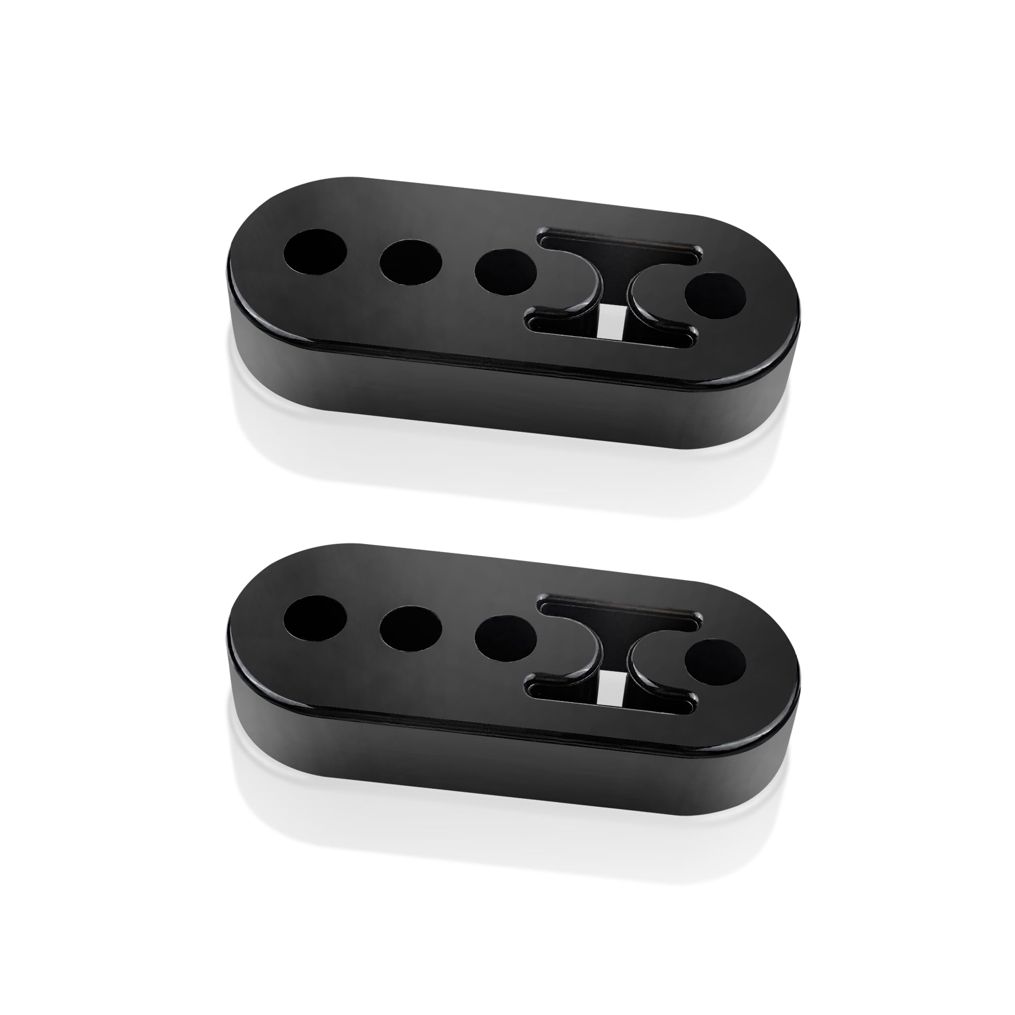 12mm Hole 4.25" EPDM 4 Hole Exhaust Hanger Adjustable Muffler Shock Absorber for Exhaust Pipe,Universal Tailpipe Mount Brackets Insulator Fit Car Truck SUV (2pcs)