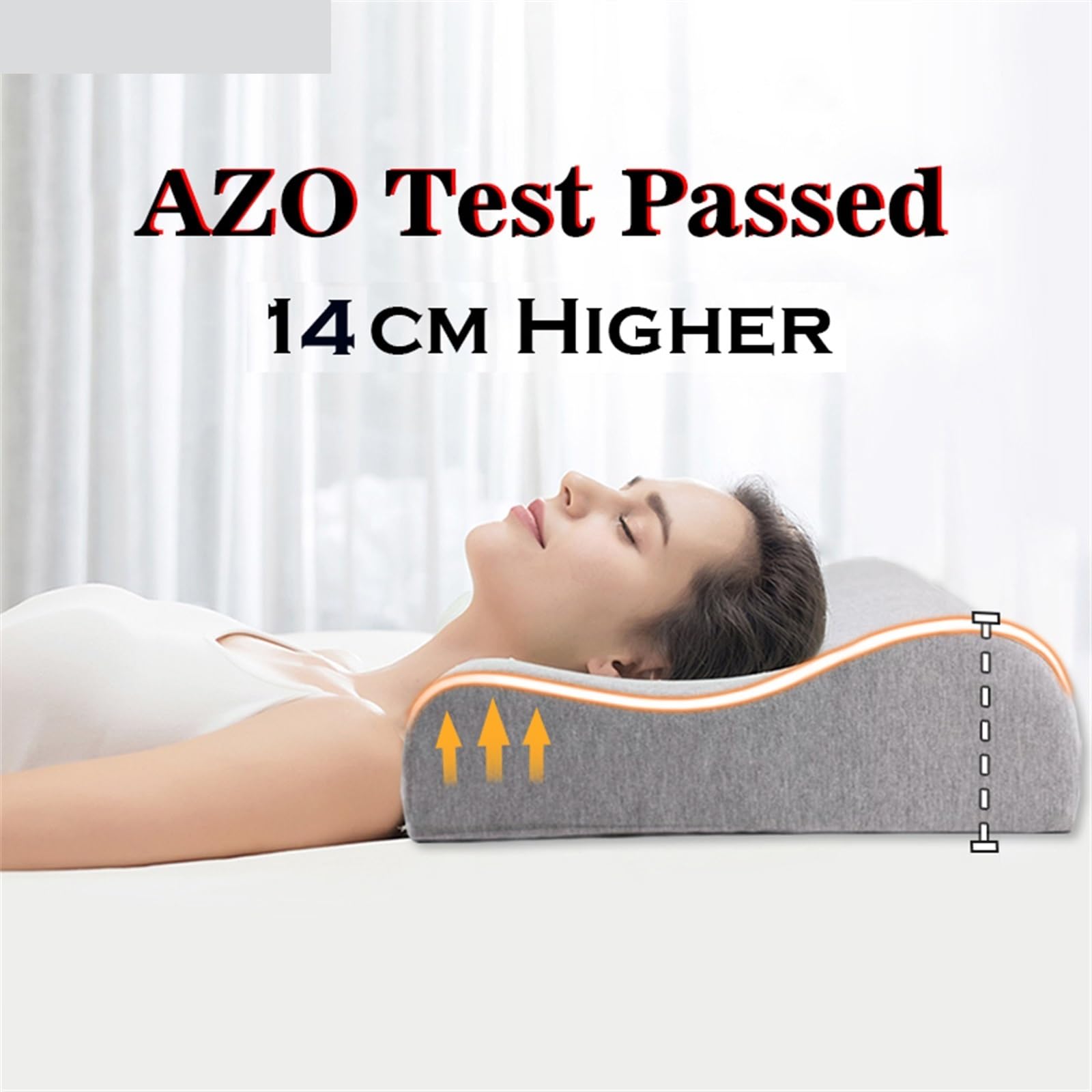 Almohada De Espuma Con Memoria Almohada de espuma viscoelástica 14 cm de alto Contorno de espuma viscoelástica Almohada ortopédica Cuello Soporte for vértebras cervicales Cuidado del cuello Ropa de ca