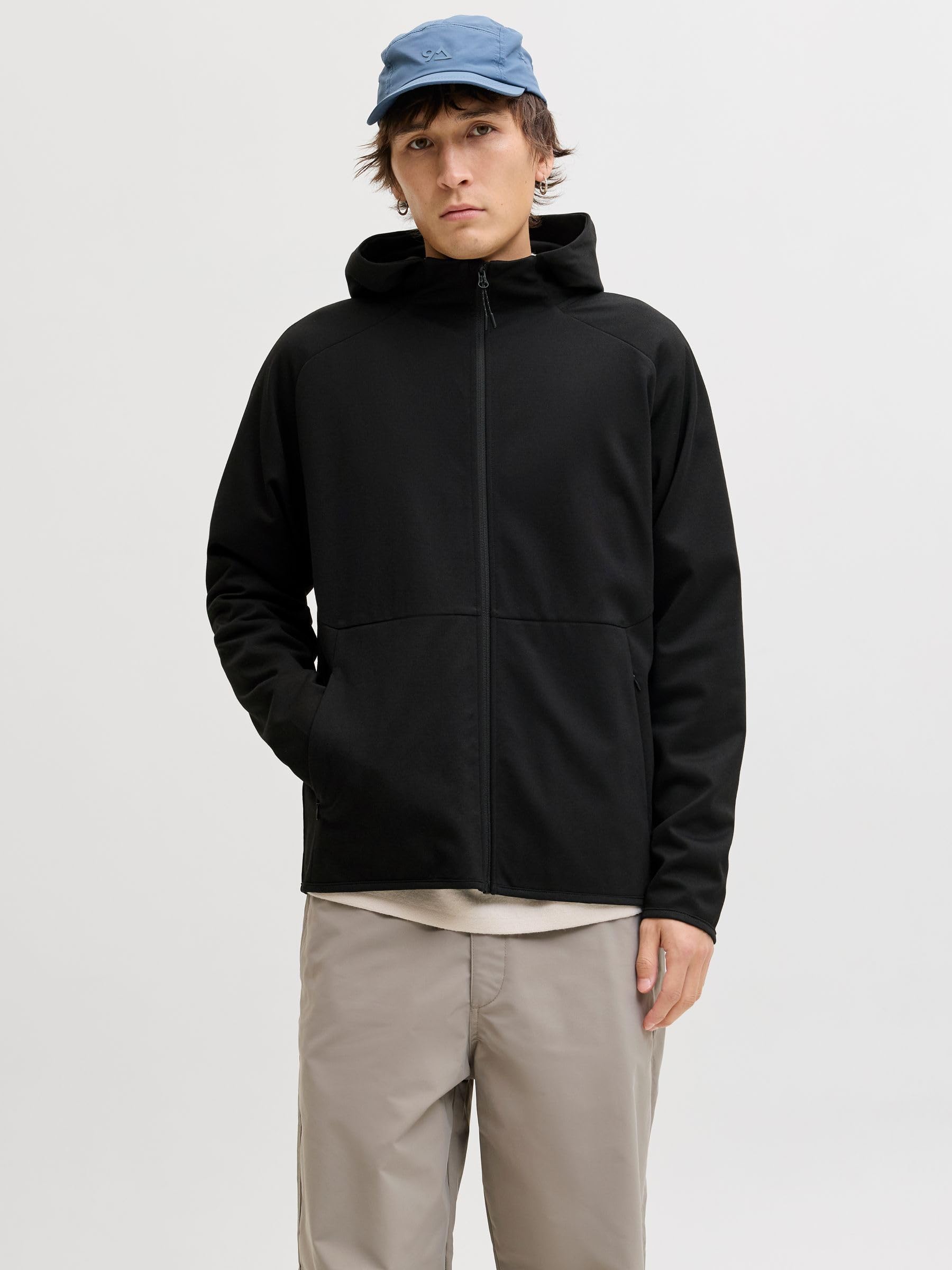 JACK & JONES Jjebase Sweat Zip Hood Noos Jjebase - Felpa con Cappuccio e Cerniera Uomo (Pacco da 1)