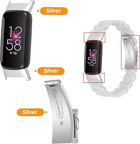 Miniatura 3 de NINKI Compatible con Fitbit Luxe Band de resina ligera y suave de repuesto para mujer, correa de pulsera de lujo para Fitbit Luxe para hombre