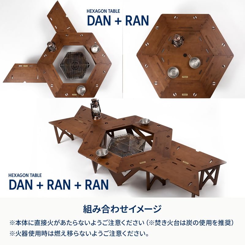 Amazon | Hilander(ハイランダー) ヘキサゴンテーブル DAN DAN