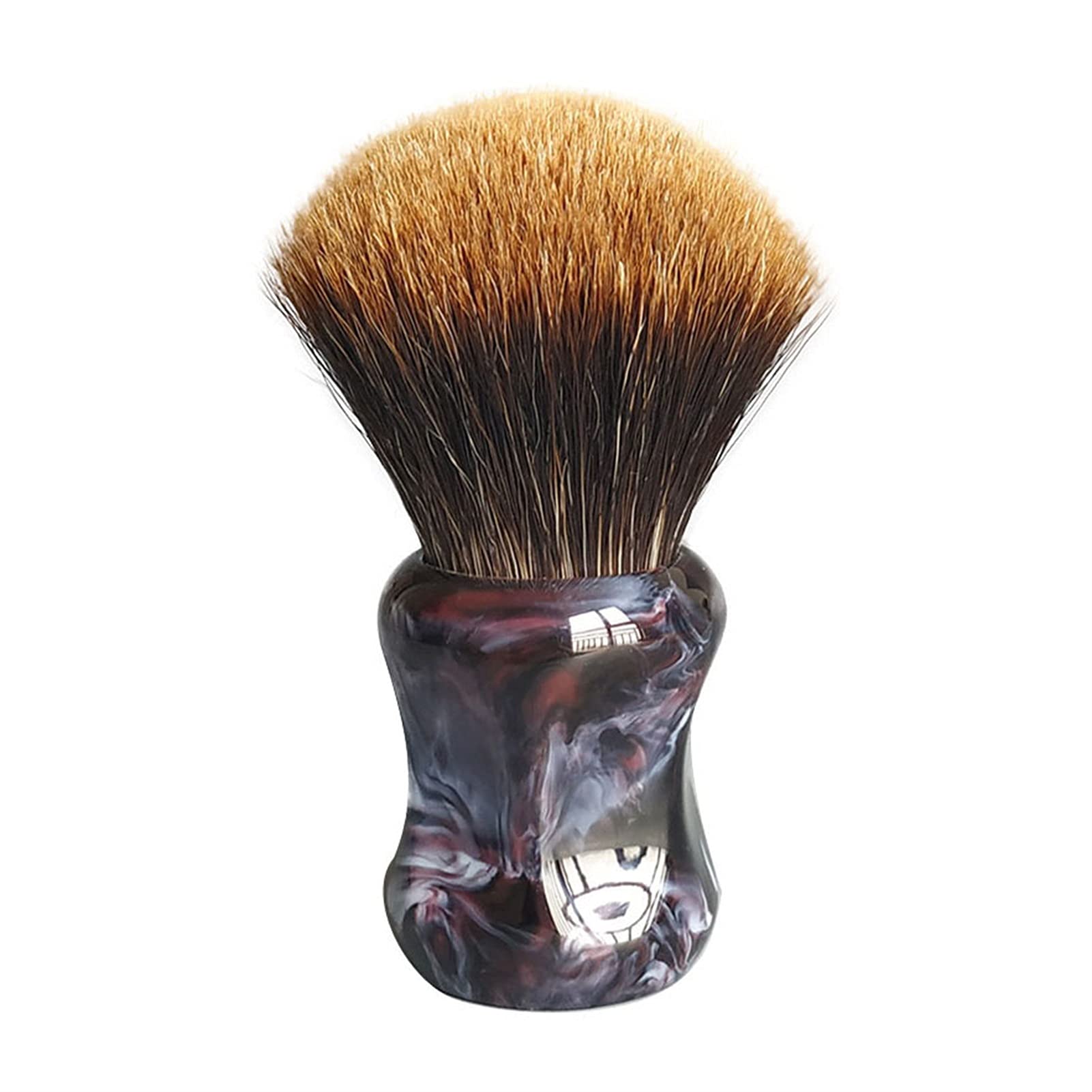 AnSafe Brocha de Afeitar Pelo de tejón Durable Mango de Resina Barba Jabón Cepillo de Espuma Hecho a Mano Elegante Afeitado Cepillo (Color : B)