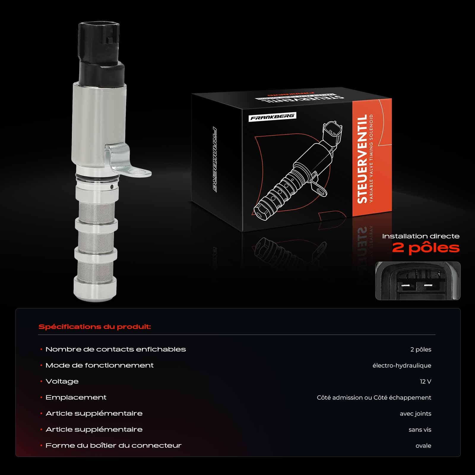 Frankberg Réglage d'arbre à cames 237962295R | Compatible avec: Clio IV Grandtour KH_, Boîte à poussière, K.a.n.g.o.o Express FW0/1, Scénique IV J9, Dokker MPV KE