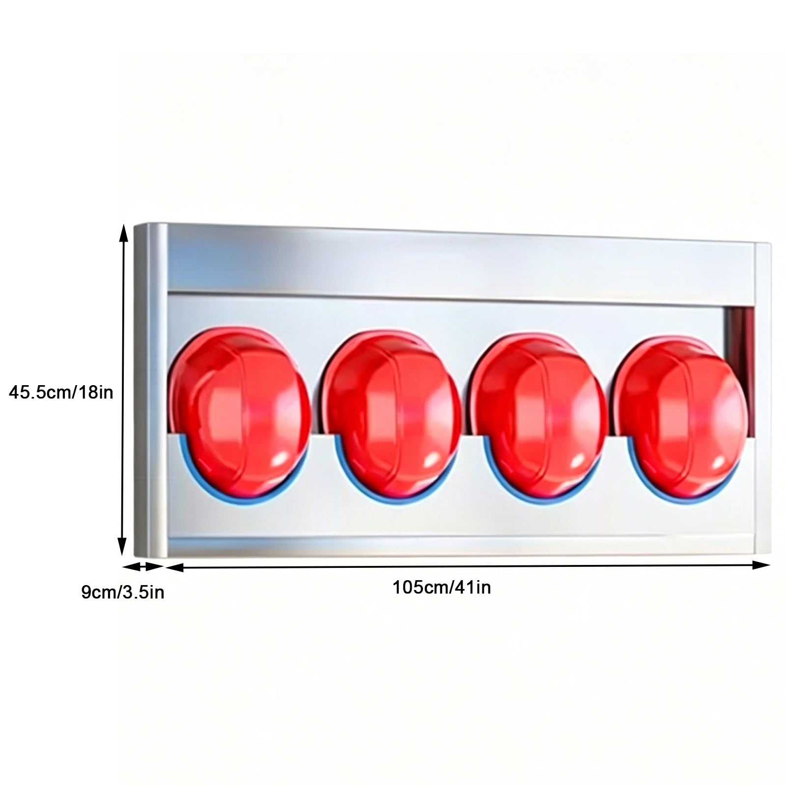 Soporte para Cascos de Seguridad, Casco Obra Soporte de Pared, Acero Inoxidable 304, con Tira Protectora, para Talleres y Fábricas