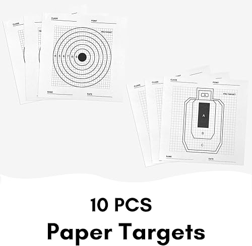 Miniatura 15 de Guyuyii Objetivos portátiles de Airsoft con receptor de BB – Incluye 10/60 objetivos de disparo – Ideal para competiciones, principiantes