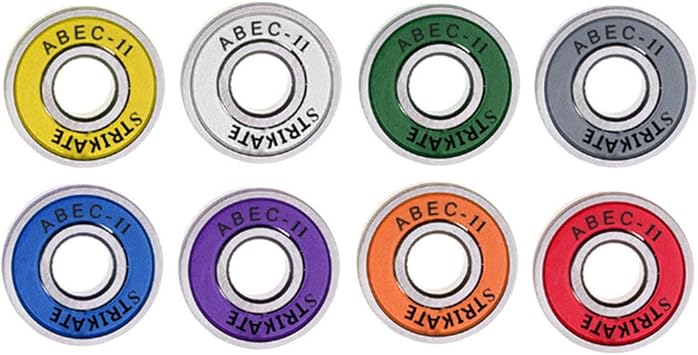 Skateboard Bearing ABEC-11 High Carbon Steel Durable Stable Dustproof Performance Skateboard Bearings ABEC-11 Skates Wheel Roller Anti-corrosion Ball Bearings Wheel Parts