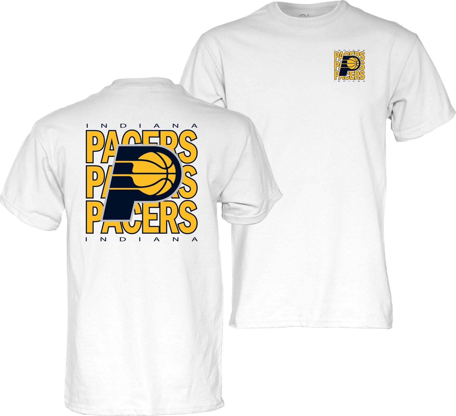 Blue 84 NBA Officially Licensed T-Shirt Front/Back Press White