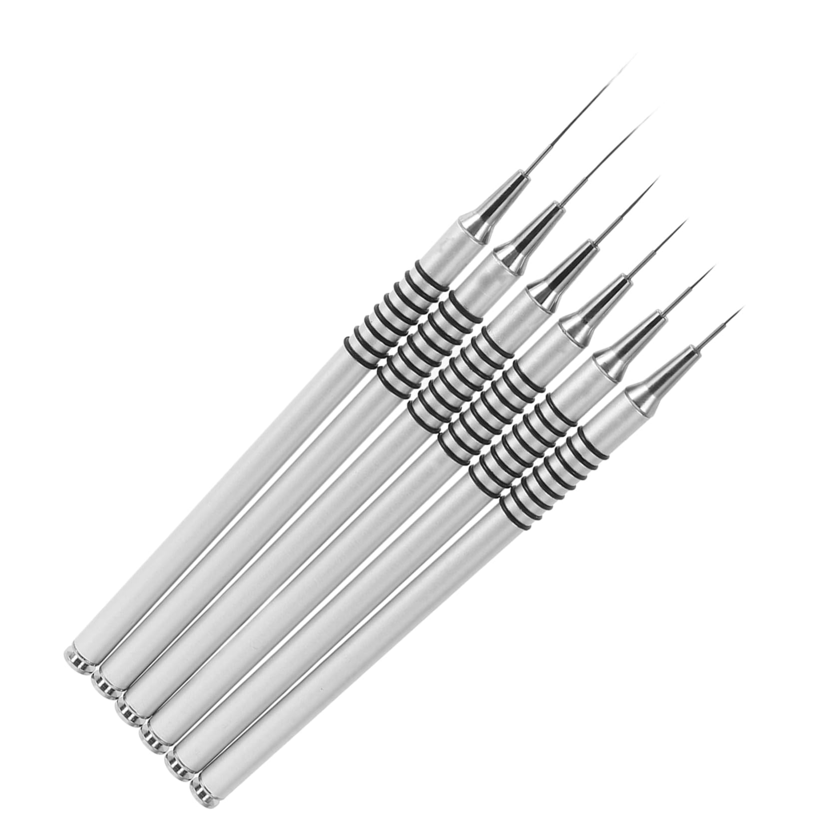 SOESFOUFU Nail Art Brush Set 6-piece Japanese Style Nail Painting Tools Comfort Grip