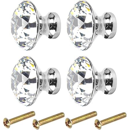 Ohok Schrankknauf Kabinett Knöpfe Glitzer Kristall Bling Runde