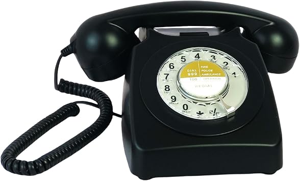 Telephone, Corded Landline Phones for Home, Retro Old Fashion Home Phone with Rotary Dial Keypad, Antique Old Fashion Telephones Novelty Gift for Decoration
