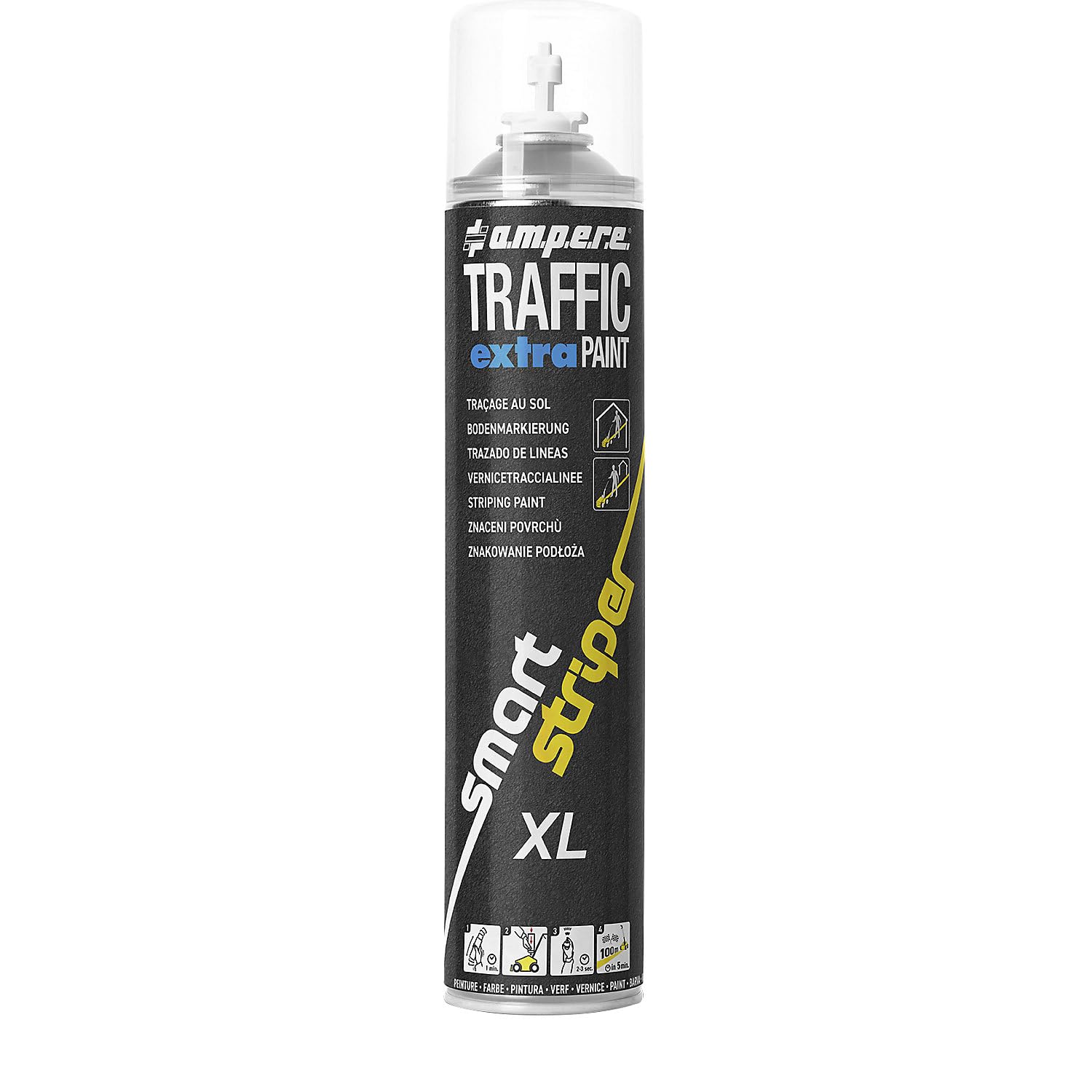 Ampere | Markierfarbe Traffic extra Paint® XL | Inhalt 750 ml | VE 6 Dosen | weiß