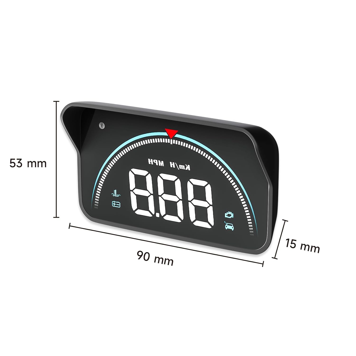 Car HUD Display, GPS Speedometer Projector with Overspeed Warning, OBD2 & GPS Dual Mode for All Cars, Universal Head Up Display Windshield w/Night Mode
