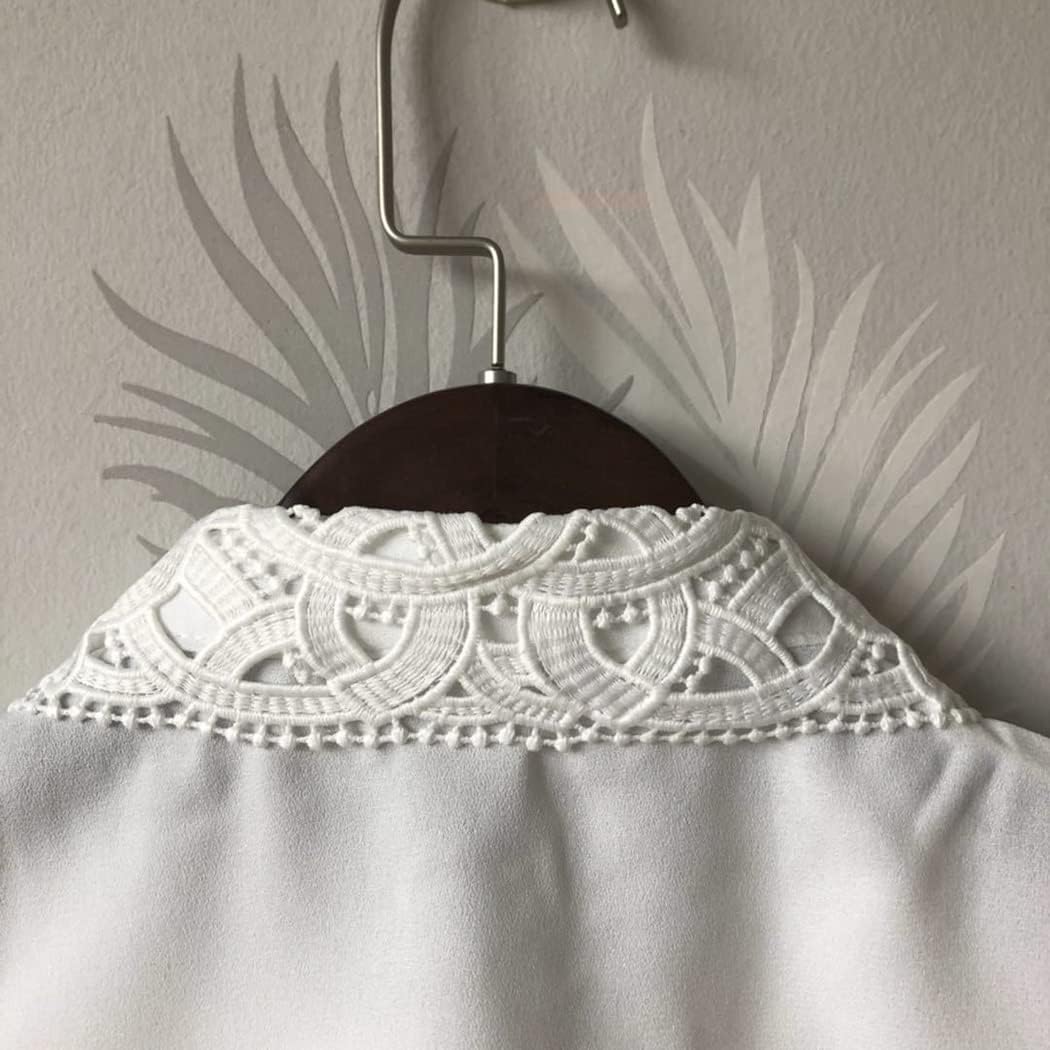 Miniatura 5 de Komkommax Women's Adjustable Rhinestones Half Shirt Blouse False Collar Choker Necklace Fake Collar White