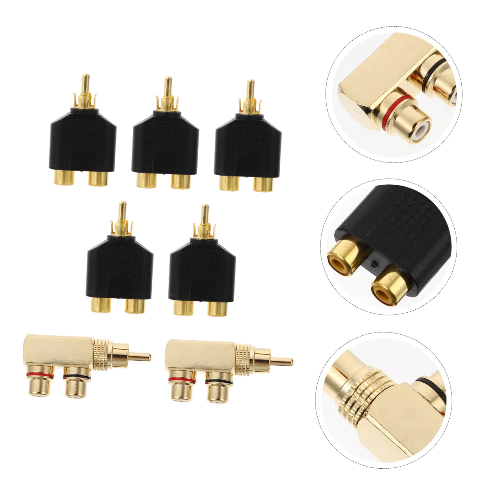 Gadpiparty 21stücke Adapter Teiliges Set Splitter Weibliche Buchsen Für Audio Und Videosignal Kompatibel Mit Tv Verstärker Mixer Vcd DVD Hochwertiges Optimierte Signalübertragung