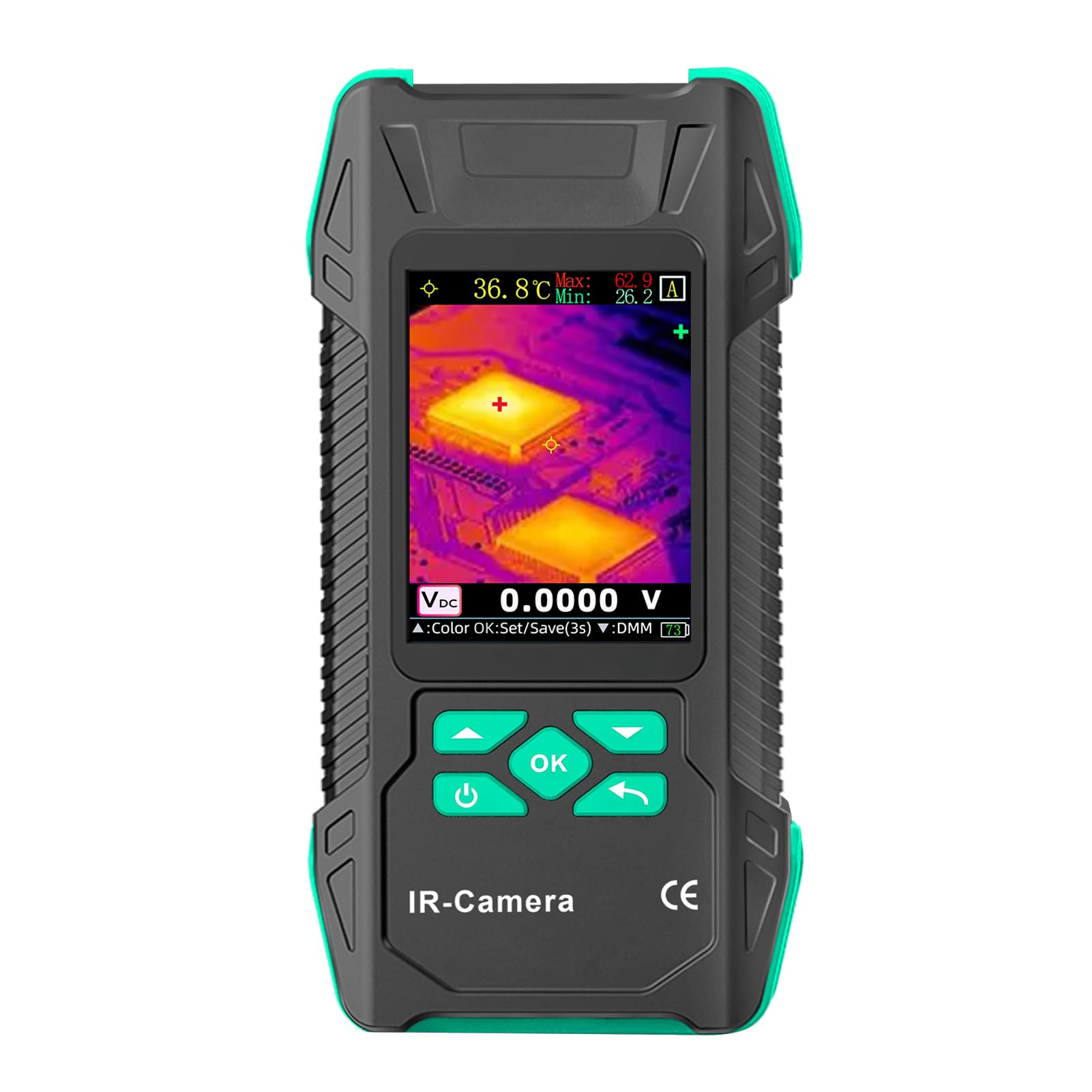 Hyuduo Kamera Termowizyjna Multimetr z Kolorowym Ekranem TFT o Przekątnej 3,2 Cala Kamera na podczerwień Rozdzielczość 240 X 240 od ​​4 do 1022 Stopni F do Testowania Płytek Drukowanych Inspekcji