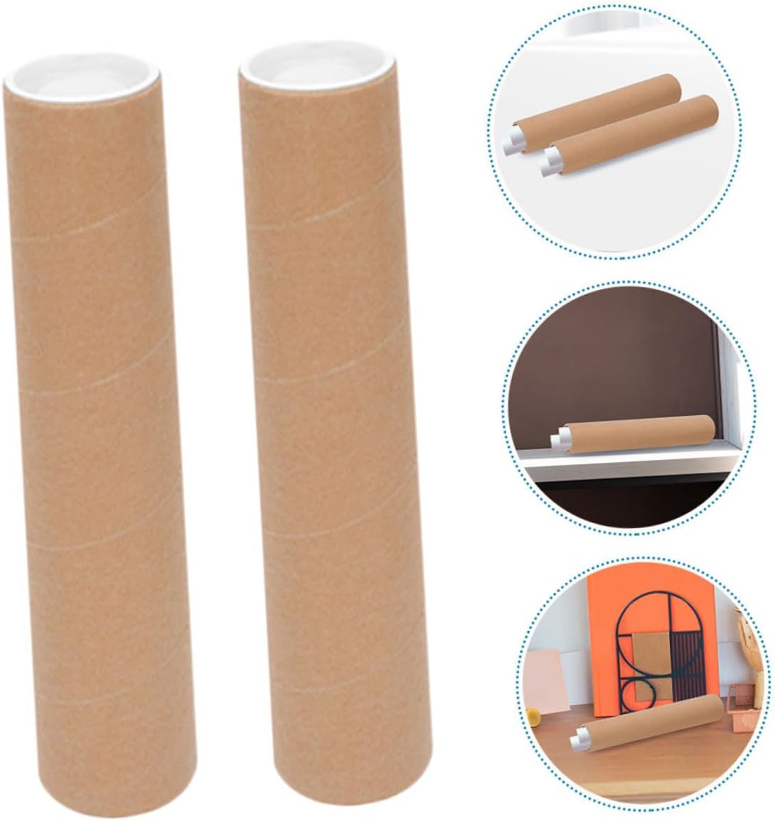 Gadpiparty 2Pcs Heavy Duty Poster Tubes with End Caps Art Storage and Transport for Documents and Artwork Design for Mailing and Storage