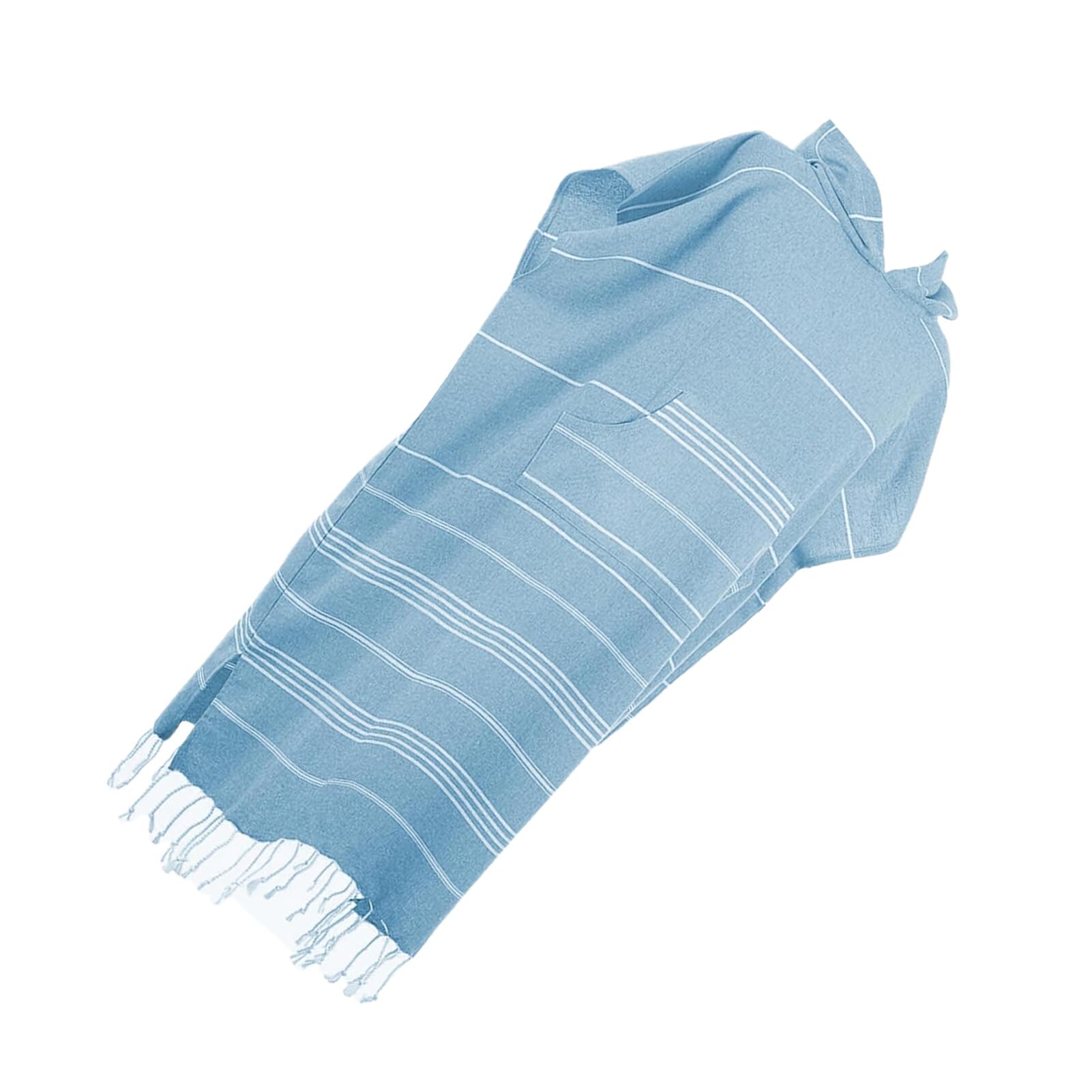 dijiusidy Turkish Cotton Poncho Towel Stay Cozy And Comfortable By Pool Turkish Cotton Cloak Towel Surf Cape Change Towel, blue