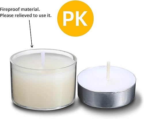 Miniatura 3 de Tuyai Paquete de 100 velas transparentes sin perfume para cena, spa, fiesta, boda, iglesia, decoración del hogar