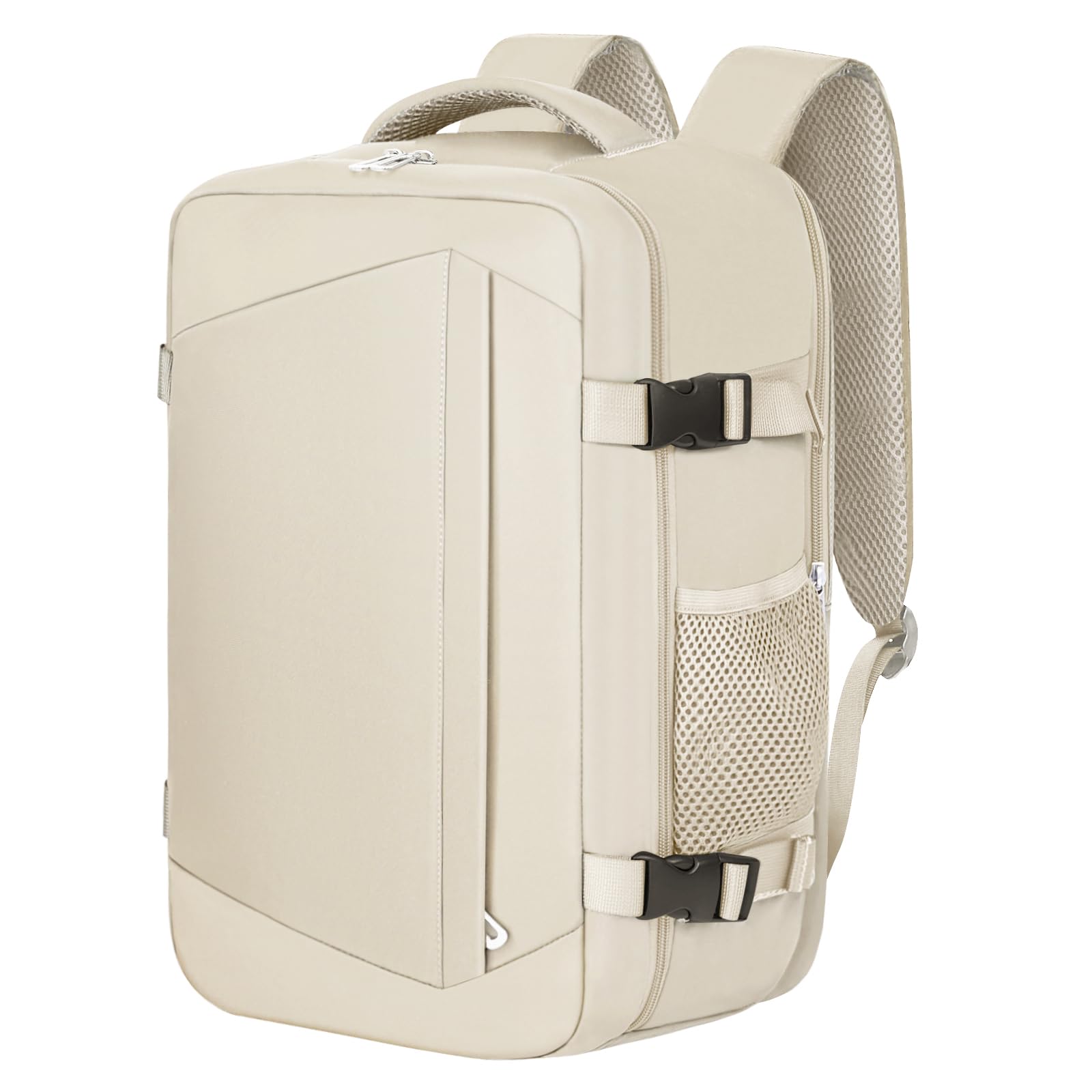 KIRFEIHT Zaino da Viaggio 40x20x25 per Ryanair Borsa da Viaggio per Cabina - Beige Bagaglio a Mano Aereo Piccolo, Zaini Universali per Uomo e Donna per Scuola Trekking Lavoro (Beige)
