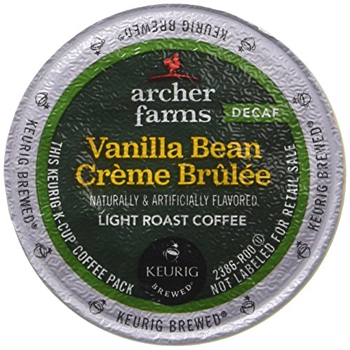 1 X 18 K-Cup Archer Farms Keurig Coffee Vanilla Bean Creme Brulee, Decaffeinated, Light Roast (One Box)