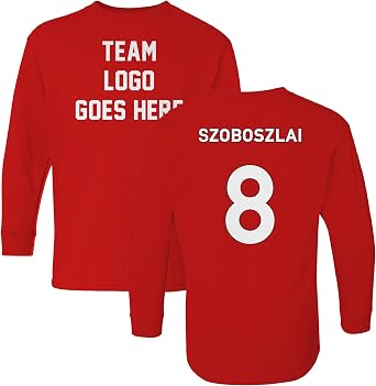 Szoboszlai-Inspired 8 Jersey Style Liverpool-Tribute Youth Long Sleeve T-Shirt