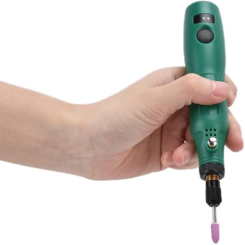 Miniatura 6 de Mini herramienta giratoria inalámbrica, kit de herramientas de amoladora eléctrica ajustable de 3 velocidades con 28 accesorios, taladro eléctrico