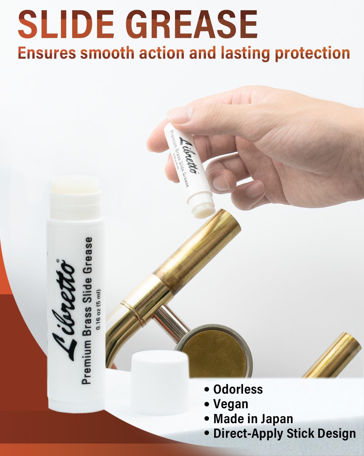 Libretto Trumpet (Cornet) All-Inclusive Cleaning Kit w/Case: Valve Oil+Slide Grease+Cleaning Cloth+Mouthpiece/Valve/Bore Brushes, Instruction,Gloves, Giftable EVA Case. Everything your trumpet needs. image 5