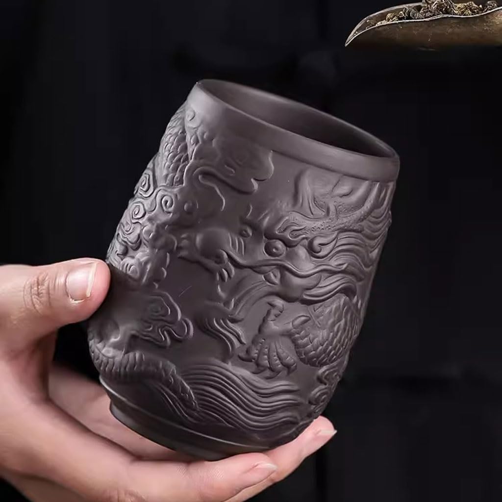 Organizador de Bolsitas de Té Lata de té de arcilla púrpura, lata de almacenamiento de té sellada for el hogar, lata de té pequeña portátil, almacén de té Organizador de Té Contenedor de Almacenamient