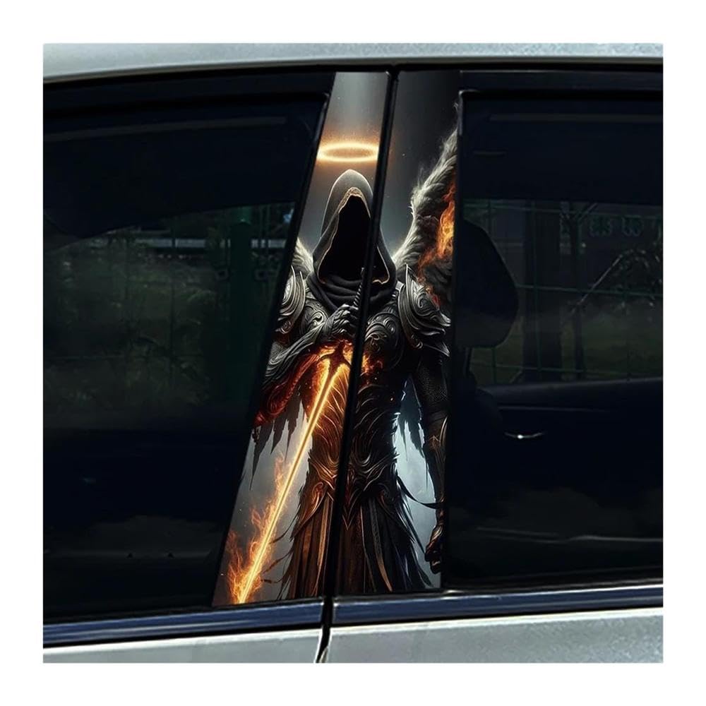 Sticker voiture squelette samouraï imperméable et résistant aux UV