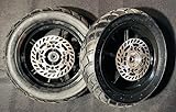 12 Inch Moto Wheel Set with Ken-da All Weather Tires, Fits 250cc-1000cc MX500 MX650 SX500 RSF650 Razor EM-5 soleil dirtbike upgrade 12mm axle 2-Pack 120/70-20 & 120/70-20 Tires - Dirt Bike Tires