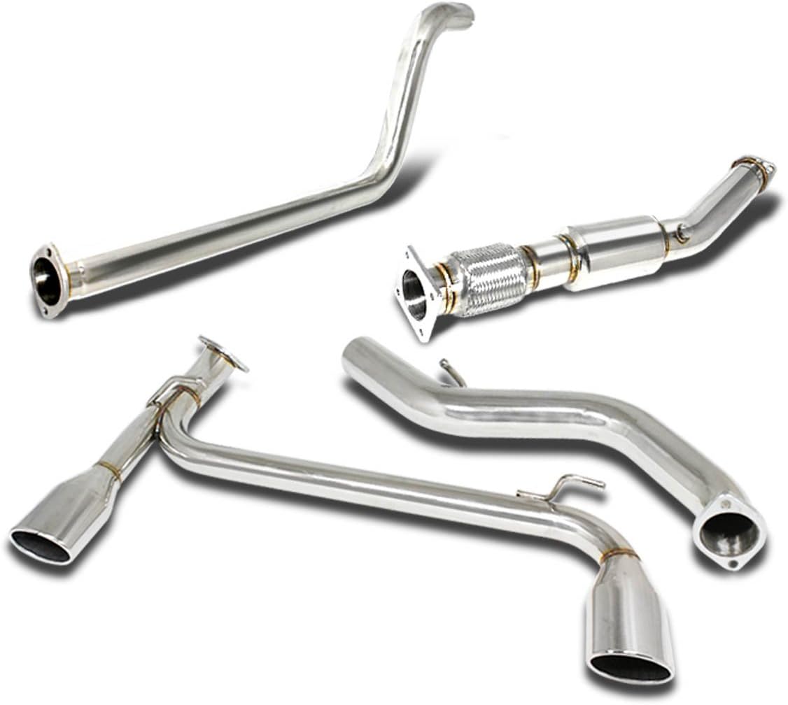 DNA MOTORING CBE-DNSRT4-D Stainless Steel Cat Back Exhaust System [Compatible with 03-05 Dodge Neon SRT-4]